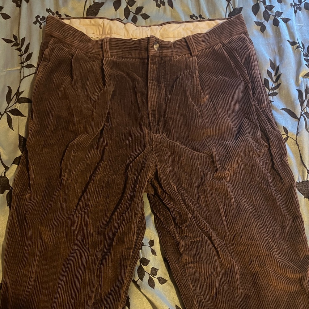 Baracuta corduroy cuffed pants